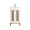 James Martin Vanities Chianti 20in Single Vanity, Glossy White, Radiant Gold, w/ White Glossy Composite Stone Top E303V20GWRGDWG - alternate 1